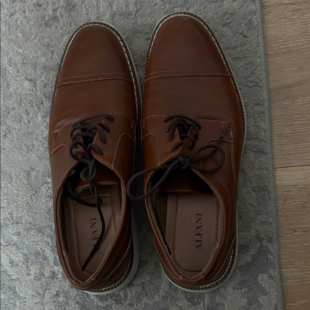 Alfani Tan Leather like Oxfords